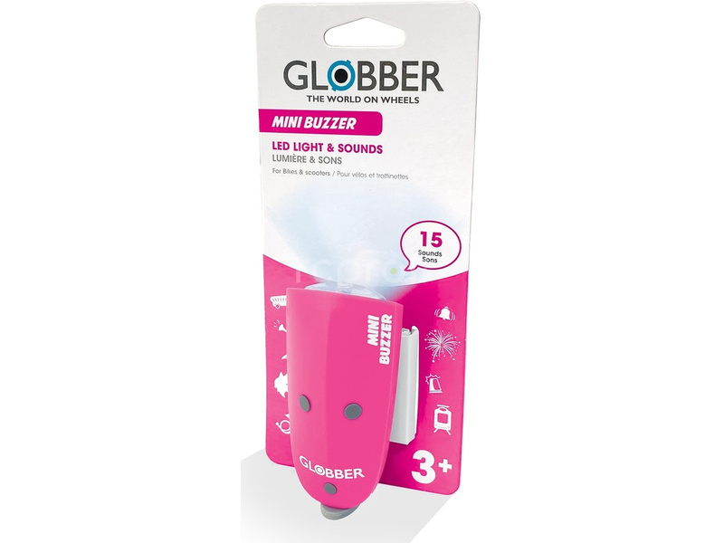 Globber - Mini Buzzer světlo se zvonkem Black