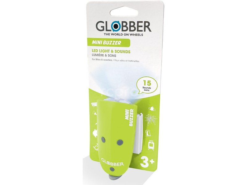 Globber - Mini Buzzer světlo se zvonkem Lime Green