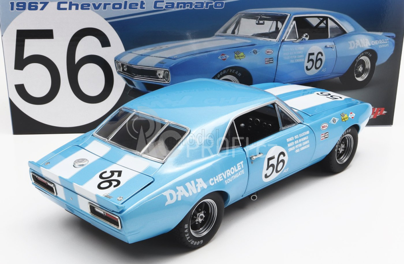 Gmp Chevrolet Camaro Z/28 Coupe N 56 Trans Am 1967 P.dombroskj 1:18 Světle Modrá Bílá