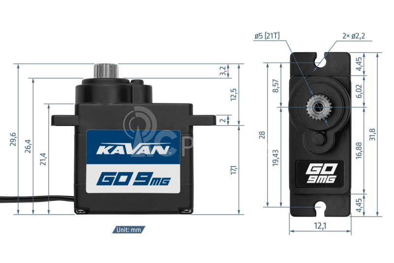 GO-9MG (0.11s/60°, 2.2kg.cm)