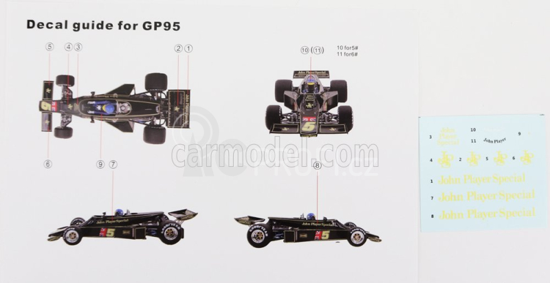 Gp-replicas Lotus F1 77 John Player Team Lotus N 5 Ronnie Peterson 1:18, černá