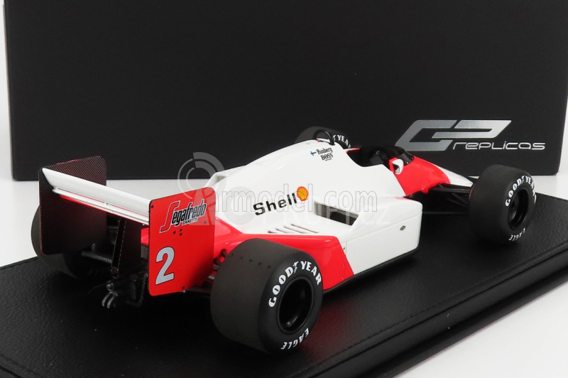 Gp-replicas Mclaren F1 Mp4/2c N 2 Season 1986 Keke Rosberg 1:18, bíločervená