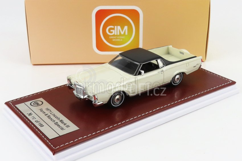 Great-iconic-models Lincoln Continental Mark Iii Farm And Ranch 1971 1:43 Bílá