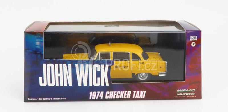 Greenlight Checker Marathon Taxi 1974 - John Wick Iii Parabellum Movie 1:43 Žlutá