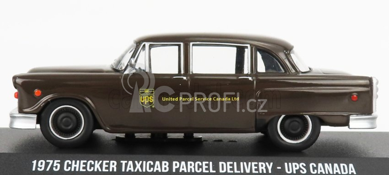 Greenlight Checker Taxi Cab Ups Canada 1975 1:43 Brown