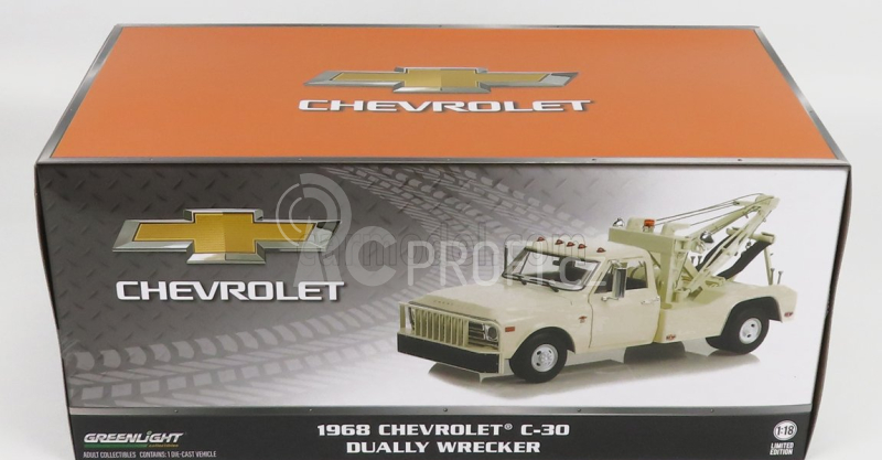 Greenlight Chevrolet C-30 Pick-up Odtahový vůz 1968 1:18, bílá