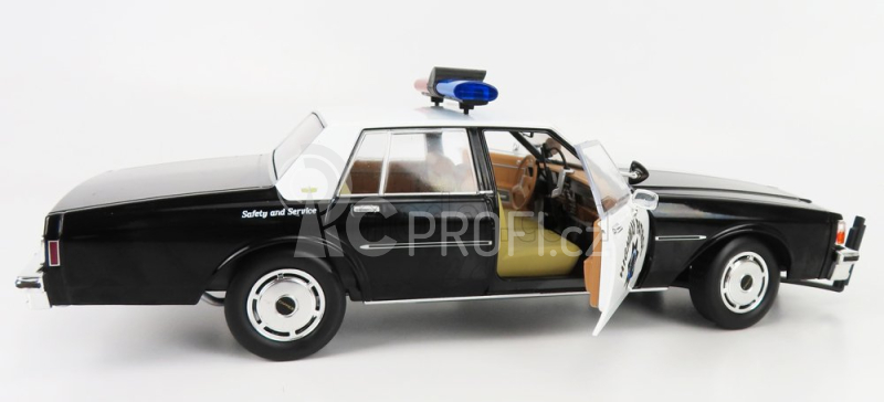 Greenlight Chevrolet Caprice Police California Highway Patrol 1989 1:18 Černá Bílá