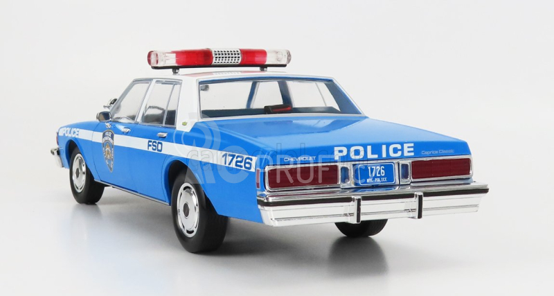 Greenlight Chevrolet Caprice Police New York City Departiment 1990 1:18 Světle Modrá Bílá