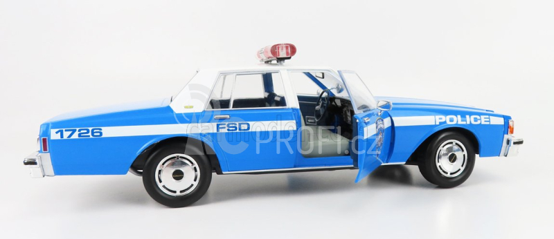 Greenlight Chevrolet Caprice Police New York City Departiment 1990 1:18 Světle Modrá Bílá