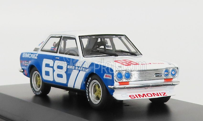 Greenlight Datsun 510 Bre N 68 Racing 1972 P.gregg 1:43 Bílá Modrá