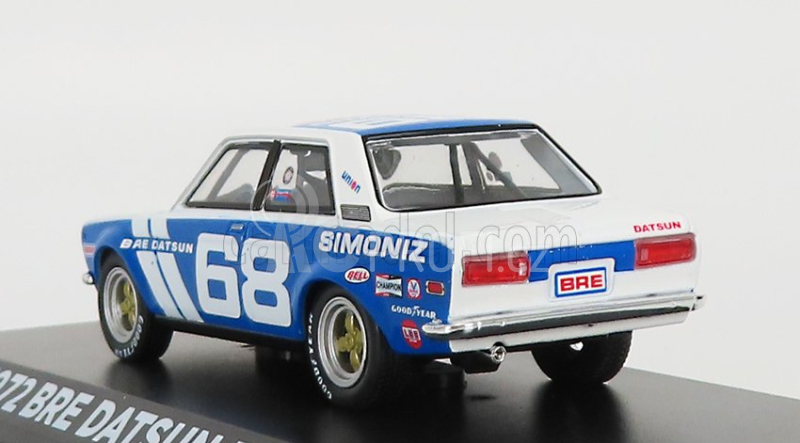 Greenlight Datsun 510 Bre N 68 Racing 1972 P.gregg 1:43 Bílá Modrá