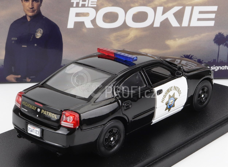 Greenlight Dodge Charger Coupe California Highway Patrol 2006 - The Rookie 1:43 Černá Bílá