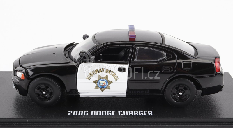 Greenlight Dodge Charger Coupe California Highway Patrol 2006 - The Rookie 1:43 Černá Bílá