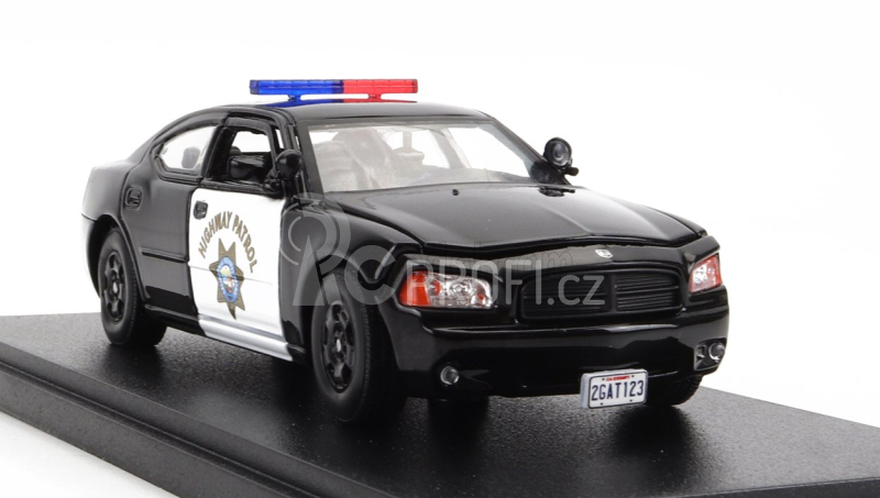 Greenlight Dodge Charger Coupe California Highway Patrol 2006 - The Rookie 1:43 Černá Bílá