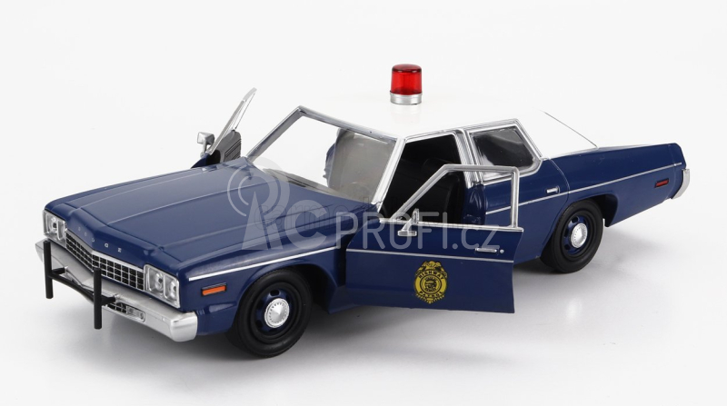 Greenlight Dodge Monaco Kansas Highway Patrol Police 1975 1:24 Modrá Bílá