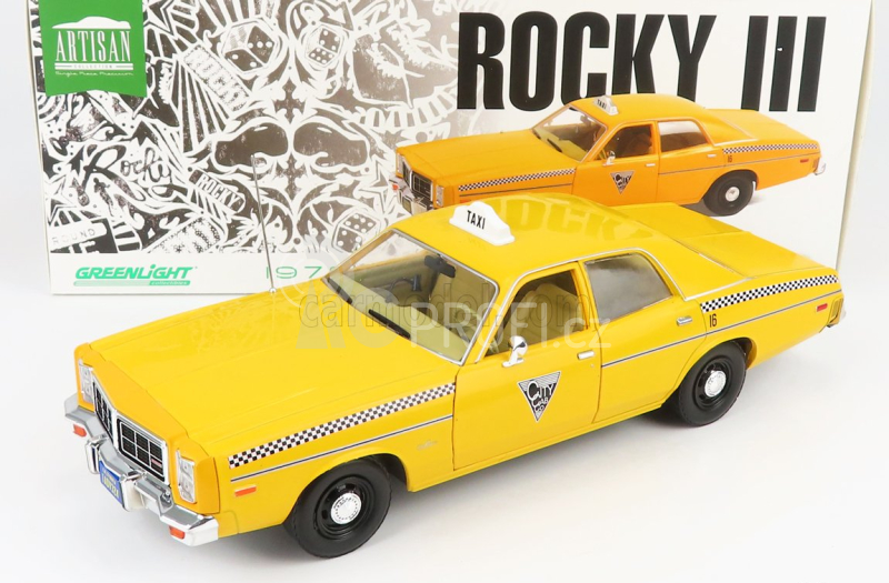 Greenlight Dodge Monaco Taxi City Cab Co 1978 - Rocky Iii Movie 1:18 Žlutá