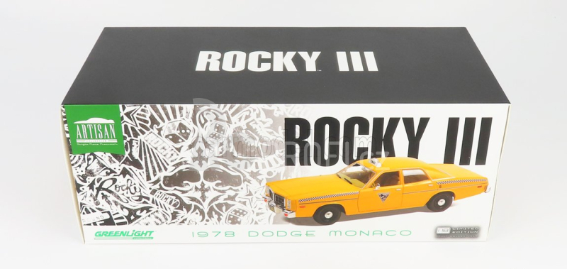 Greenlight Dodge Monaco Taxi City Cab Co 1978 - Rocky Iii Movie 1:18 Žlutá