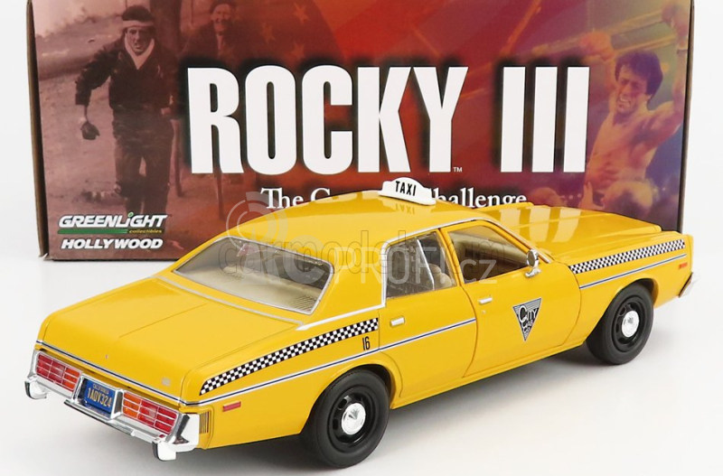 Greenlight Dodge Monaco Taxi City Cab Co 1978 - Rocky Iii Movie 1:24 Žlutá