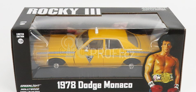 Greenlight Dodge Monaco Taxi City Cab Co 1978 - Rocky Iii Movie 1:24 Žlutá