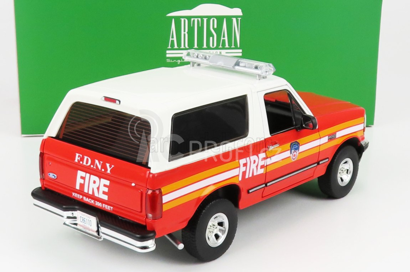 Greenlight Ford usa Bronco Fdny New York Fire Engine 1996 1:18 Červená Bílá