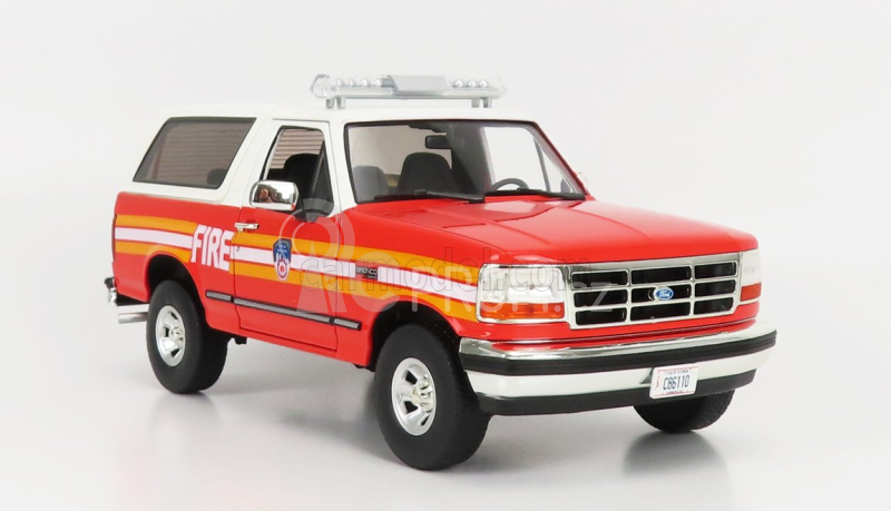 Greenlight Ford usa Bronco Fdny New York Fire Engine 1996 1:18 Červená Bílá