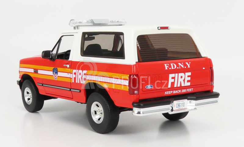 Greenlight Ford usa Bronco Fdny New York Fire Engine 1996 1:18 Červená Bílá