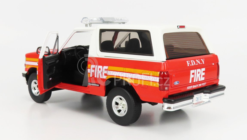 Greenlight Ford usa Bronco Fdny New York Fire Engine 1996 1:18 Červená Bílá