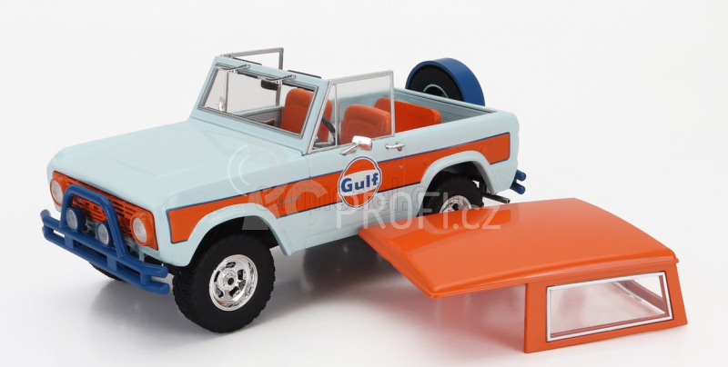 Greenlight Ford usa Bronco Open Gulf 1966 1:24 Světle Modrá Oranžová