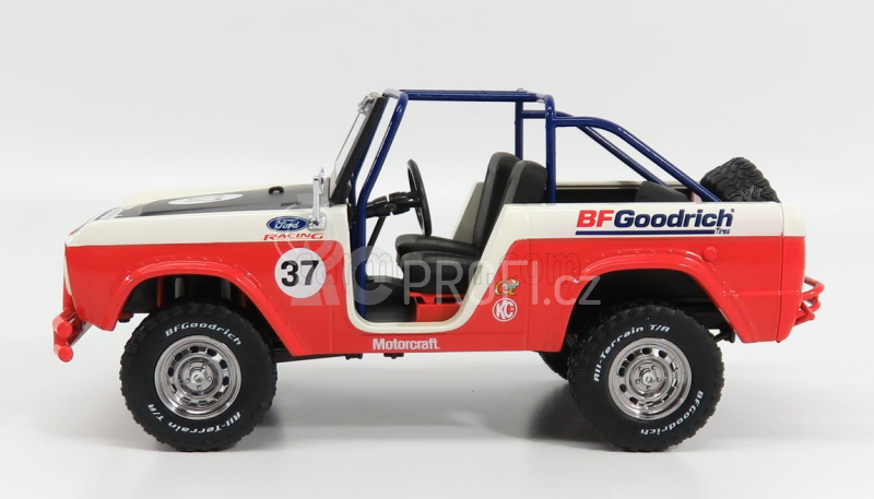 Greenlight Ford usa Bronco Open N 37 Bfgoodrich 1966 1:18 Červená Bílá Černá