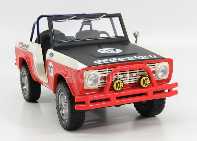 Greenlight Ford usa Bronco Open N 37 Bfgoodrich 1966 1:18 Červená Bílá Černá