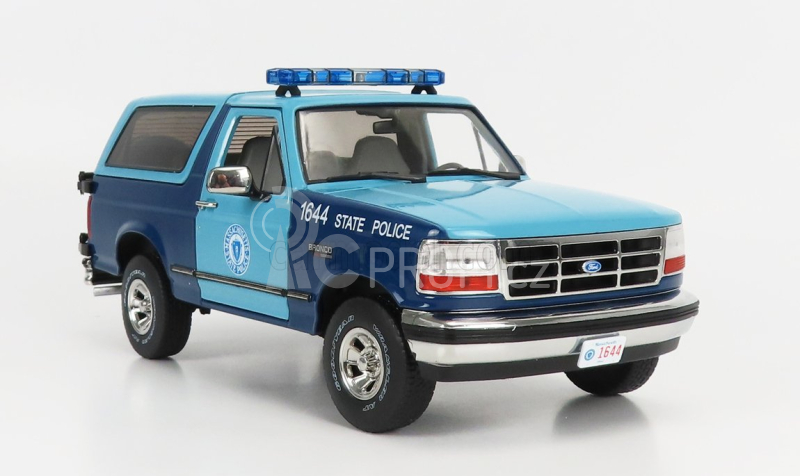 Greenlight Ford usa Bronco Xlt Massachusetts State Police 1996 1:18 2 Tóny Modré