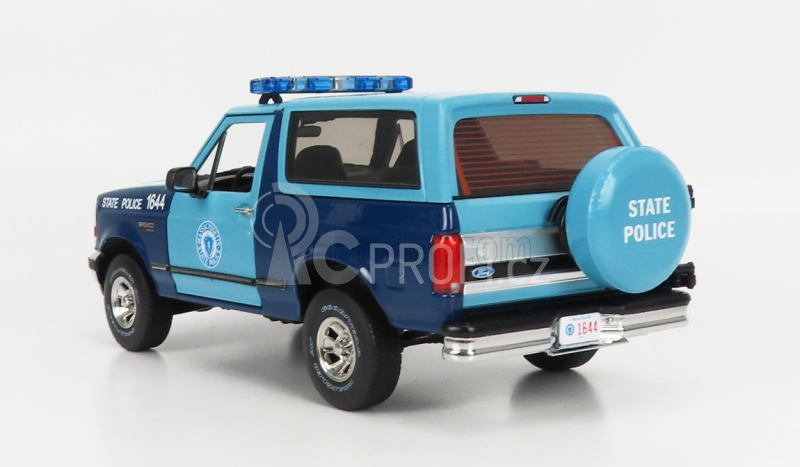 Greenlight Ford usa Bronco Xlt Massachusetts State Police 1996 1:18 2 Tóny Modré