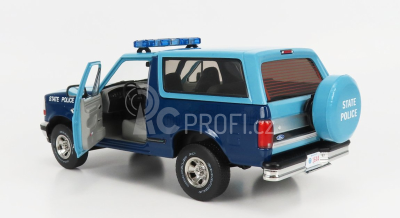 Greenlight Ford usa Bronco Xlt Massachusetts State Police 1996 1:18 2 Tóny Modré