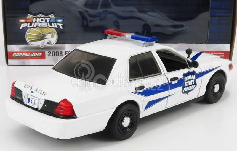 Greenlight Ford usa Crown Victoria Interceptor Indiana State Police 2008 1:24 Bílá