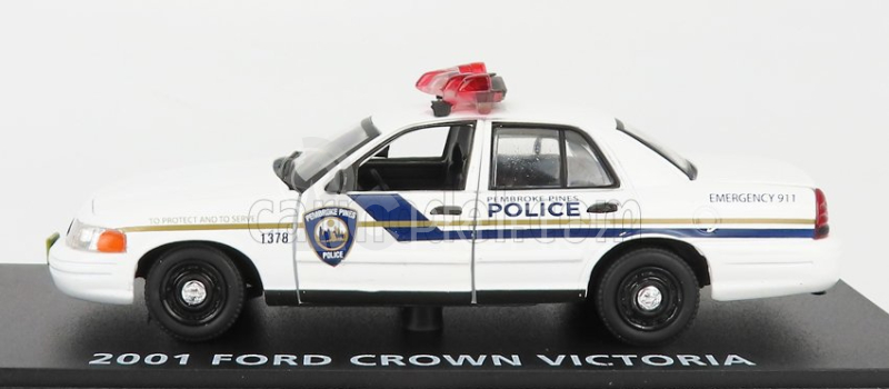 Greenlight Ford usa Crown Victoria Pembroke Pines Police 2001 - Dexter 1:43 Bílá