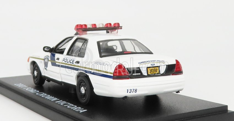 Greenlight Ford usa Crown Victoria Pembroke Pines Police 2001 - Dexter 1:43 Bílá