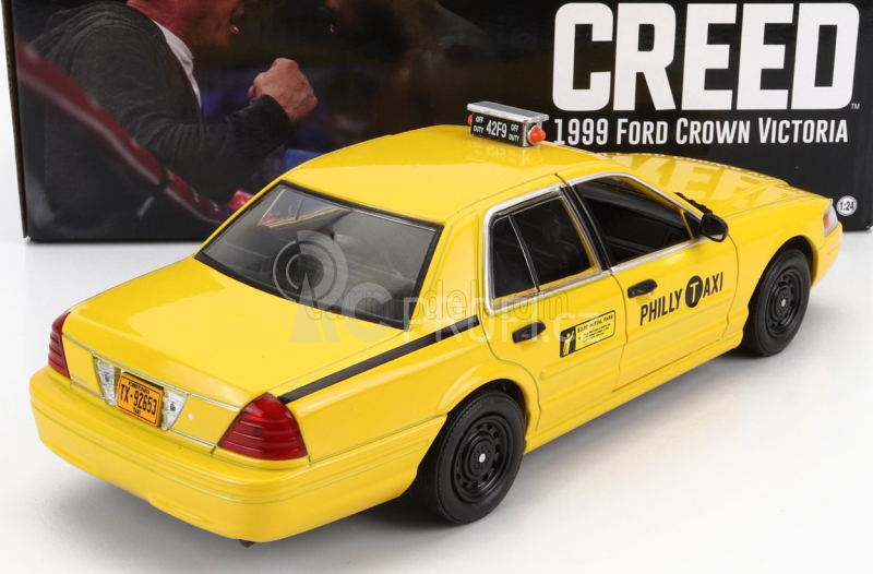 Greenlight Ford usa Crown Victoria Philly Taxi 2015 - Creed 1:24 Žlutá