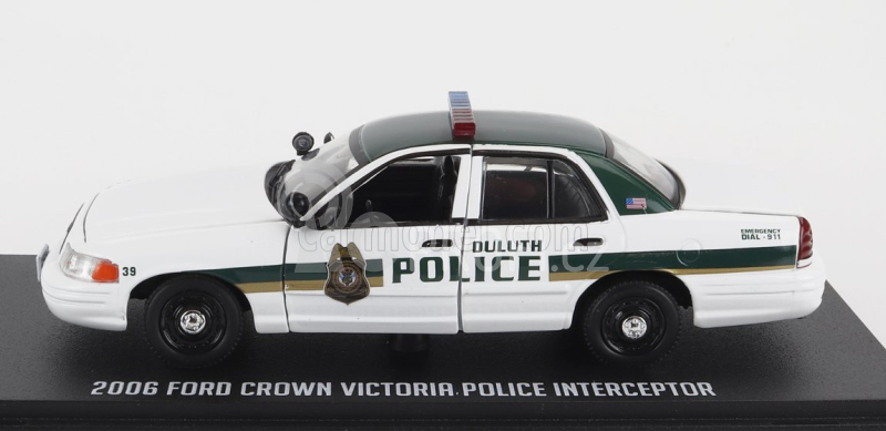 Greenlight Ford usa Crown Victoria Police Interceptor Atlanta Police 2009 - Baby Drive 1:43 Bílá