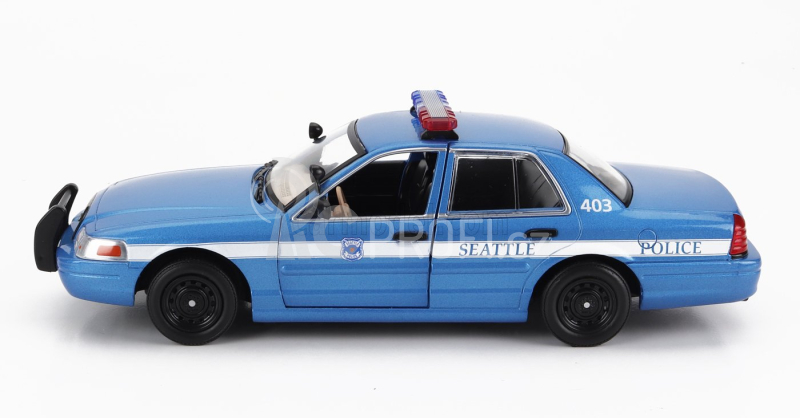 Greenlight Ford usa Crown Victoria Police Interceptor Seattle 2001 1:24 Modrá Bílá