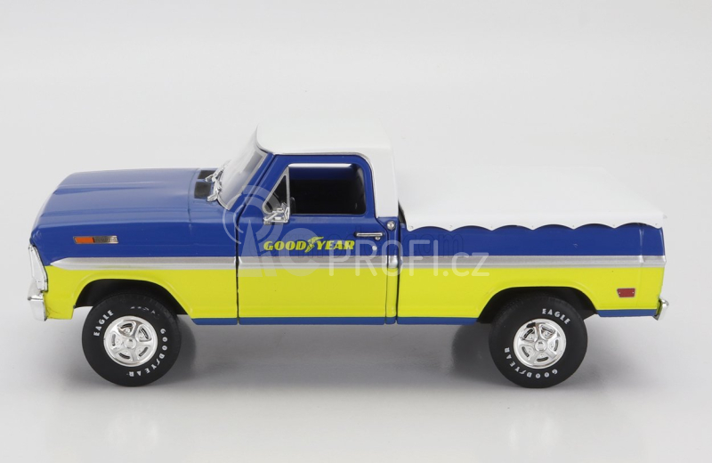 Greenlight Ford usa F-100 Pick-up Good Year 1969 1:24 Modrá Žlutá