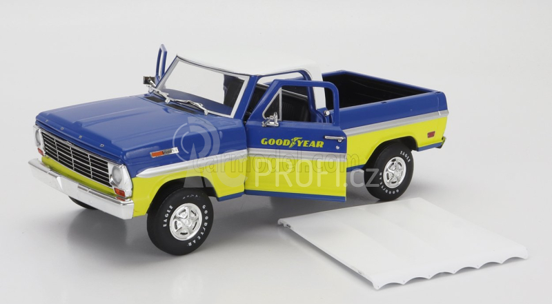 Greenlight Ford usa F-100 Pick-up Good Year 1969 1:24 Modrá Žlutá