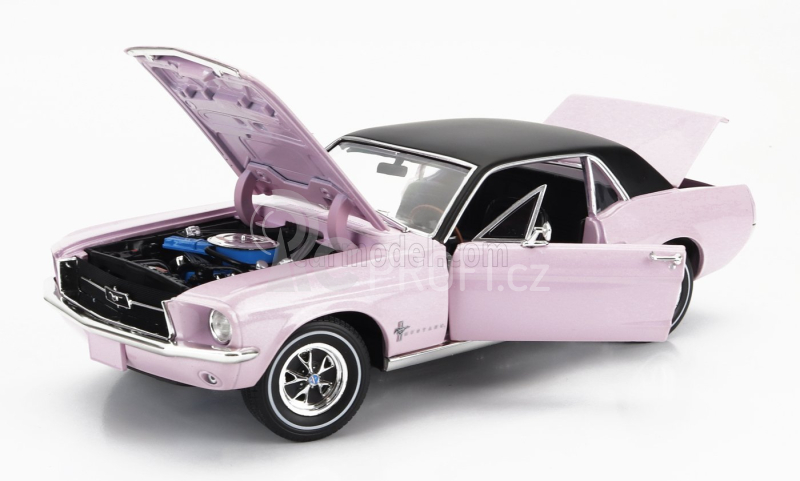 Greenlight Ford usa Mustang Coupe 1968 - The She Country Mustang 1:18, růžová