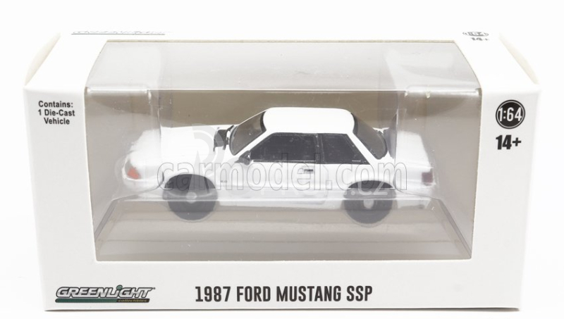 Greenlight Ford usa Mustang Ssp Police 1987 1:64 Bílá