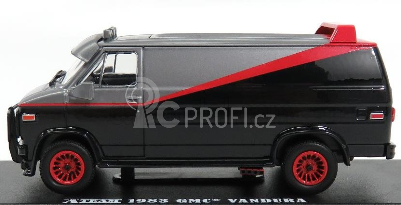 Greenlight GMC Vandura Cargo G.series Van - A-team - 1983 1:43 Černá Červená