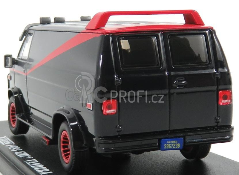 Greenlight GMC Vandura Cargo G.series Van - A-team - 1983 1:43 Černá Červená