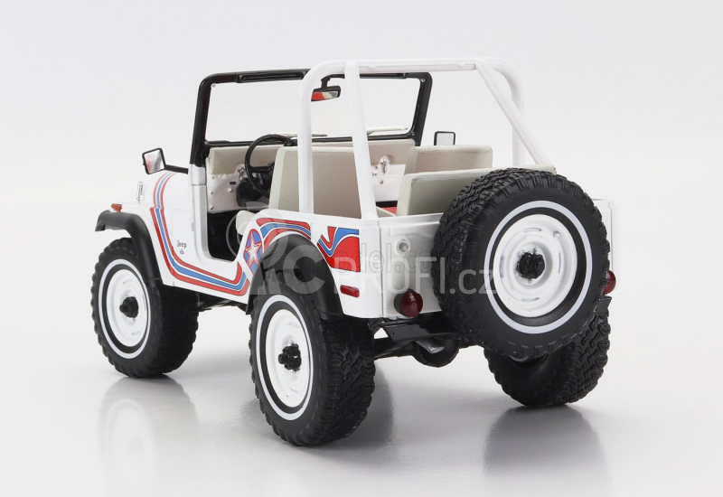 Greenlight Jeep Cj-5 Super Jeep 1973 1:18 Bílá