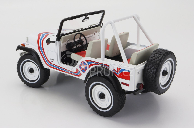 Greenlight Jeep Cj-5 Super Jeep 1973 1:18 Bílá