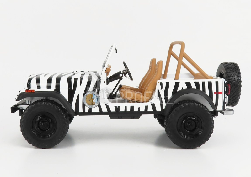 Greenlight Jeep Cj-7 Open 1976 - When Nature Calls - Ace Ventura - Movie 1995 1:18 Černá Bílá