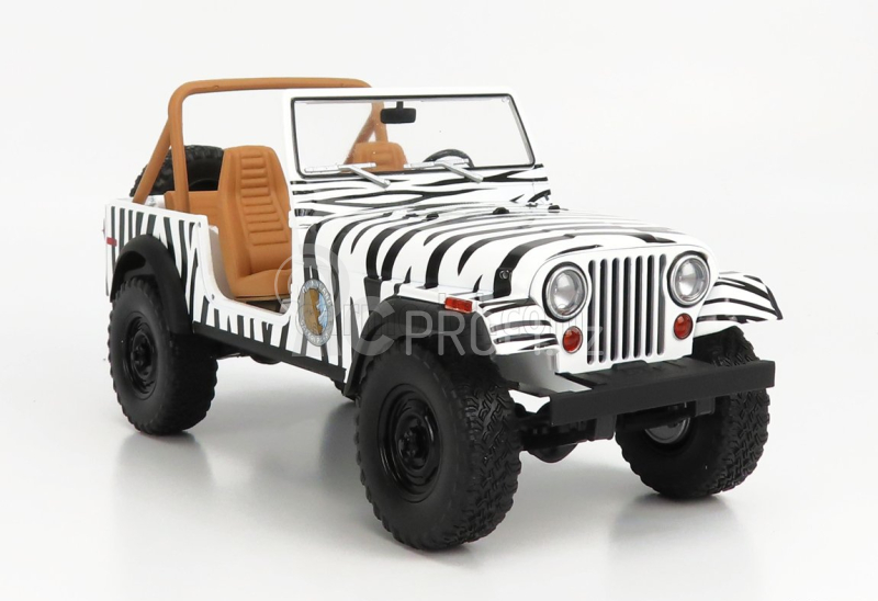 Greenlight Jeep Cj-7 Open 1976 - When Nature Calls - Ace Ventura - Movie 1995 1:18 Černá Bílá