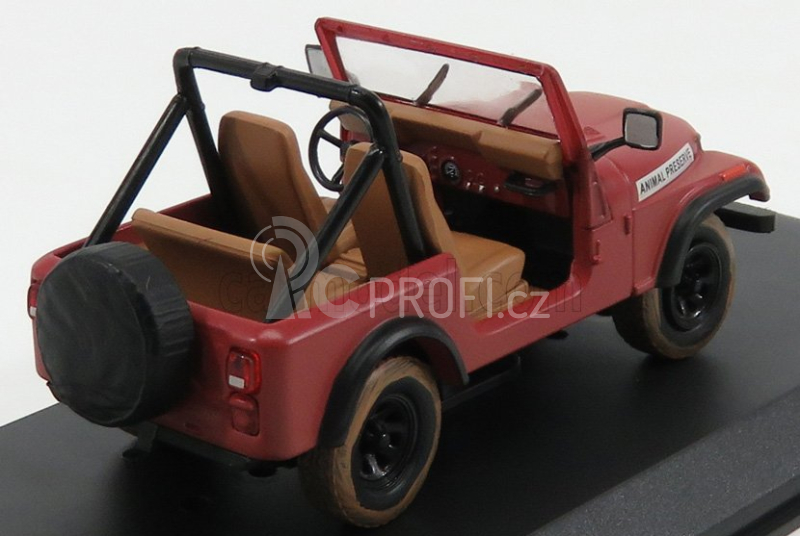 Greenlight Jeep Cj-7 Open Animal Preserve 1995 The A-team 1:43 Red